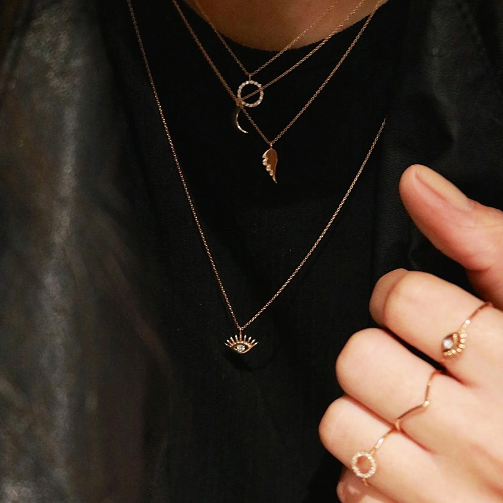 Evil Eye Mini Chain Necklace - Image 4