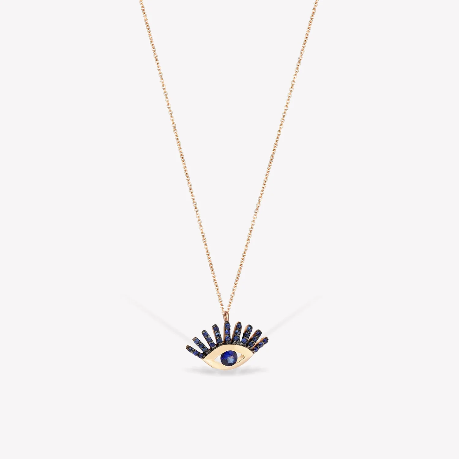 Shimmery Evil Eye Maxi Chain Necklace - Image 3