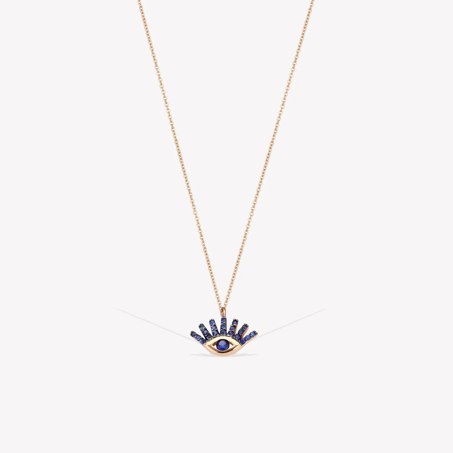 Shimmery Evil Eye Mini Chain Necklace - Image 3