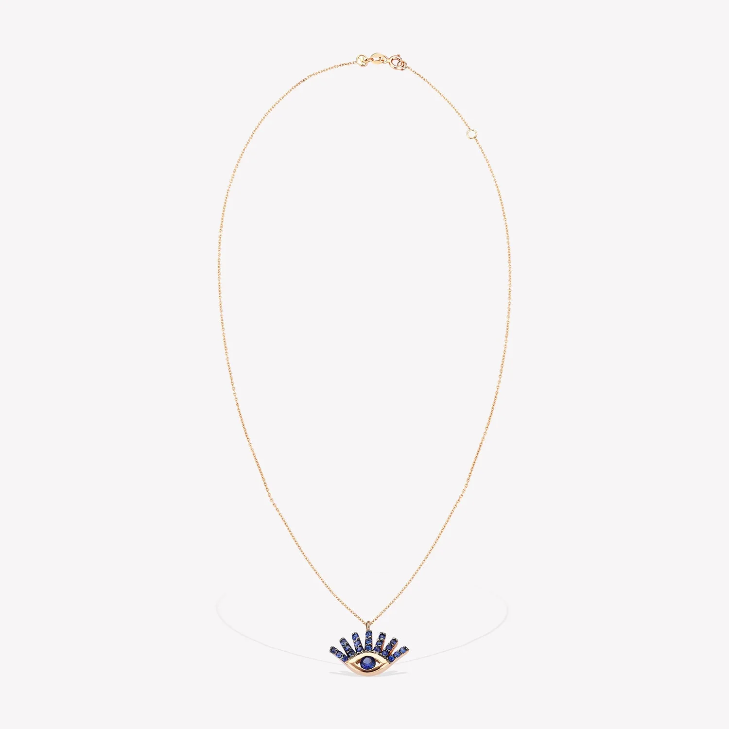 Shimmery Evil Eye Mini Chain Necklace - Image 7